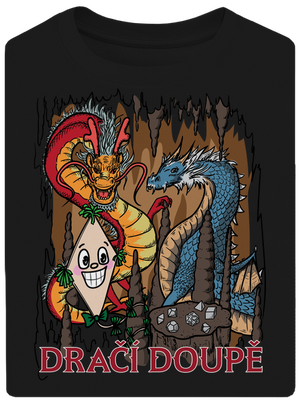 Dračák unisex tričko oversized Black