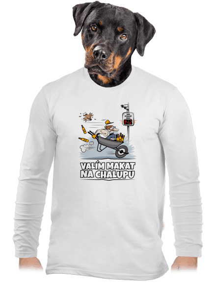 Valím na chalupu pánské dlouhý rukáv White