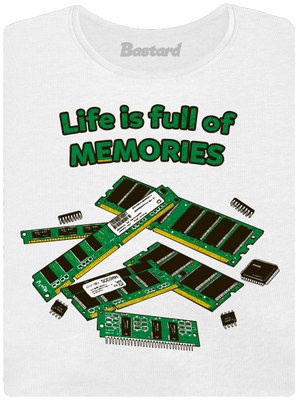 Uchováno v paměti dámské tričko s lemem White