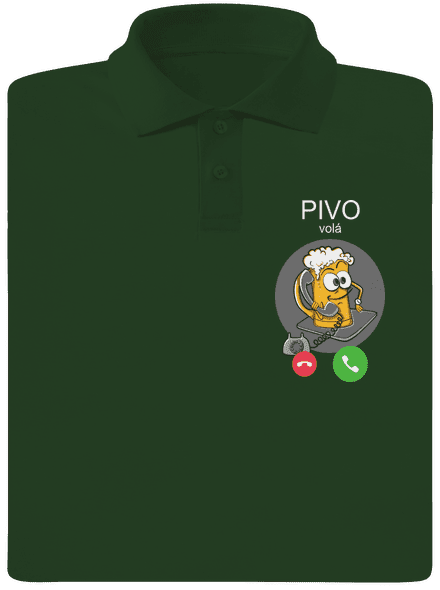 Pivo volá pánská polokošile Bottle Green Mal