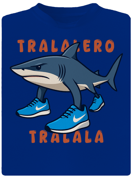 Tralalero Tralala – Italian Brainrot pánské sportovní tričko Royal Blue Mal