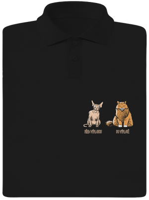 Kočka před výplatou pánská polokošile Black