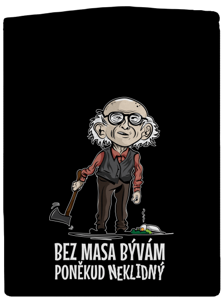 Neklidný bez masa pánská mikina na zip Black
