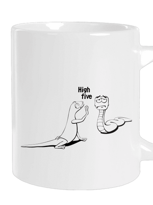 Omalovánka: High Five velký hrnek White