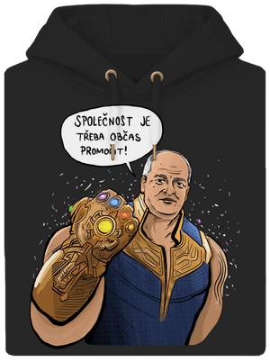 Prymulos unisex mikina premium Dark Black