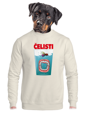 unisex mikina bez kapuce