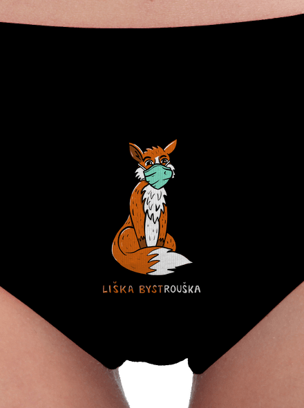 Liška Bystrouška dámské kalhotky Black