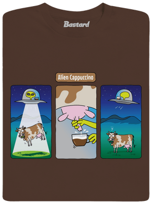 Alien Cappuccino pánské tričko Brown