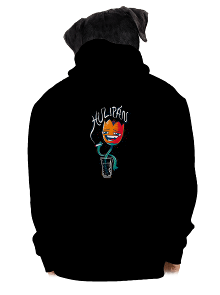 Hulipán pánská mikina na zip Black