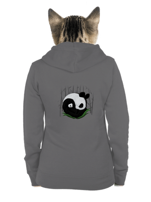 Dvě spící pandy dámská mikina na zip Steel Gray