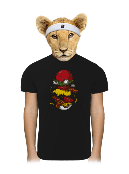 Pokémon burger dětské sportovní tričko Black