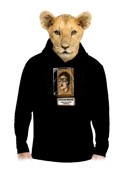 Učitelka obecná dětská mikina klokanka Black