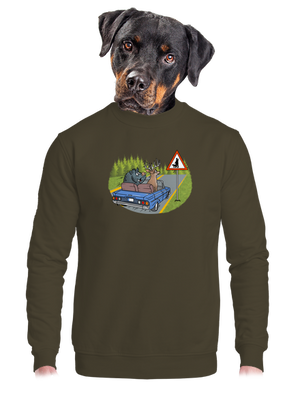 Myslivec unisex mikina bez kapuce Urban Khaki