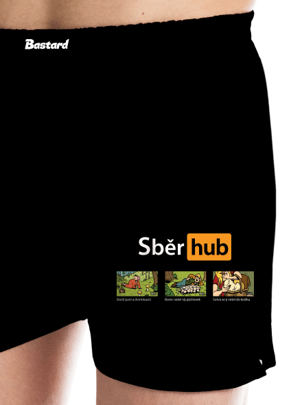 Sběr hub pánské trenky Black
