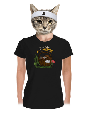 Na houbách dámské sportovní tričko Black