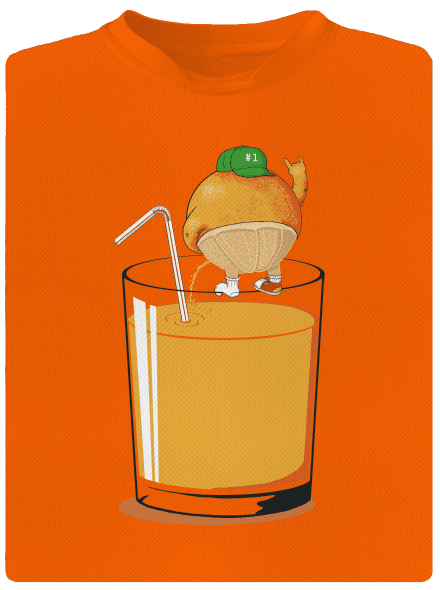Opilý pomeranč dětské sportovní tričko Neon Orange