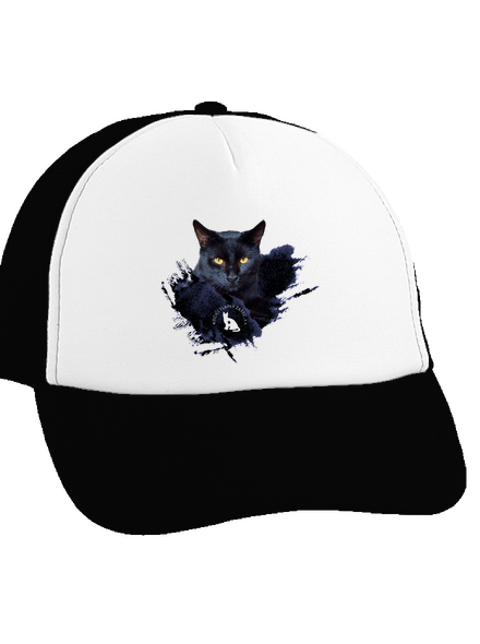 Kočičí tlapky: Čertík kšiltovka truckerka Black cap
