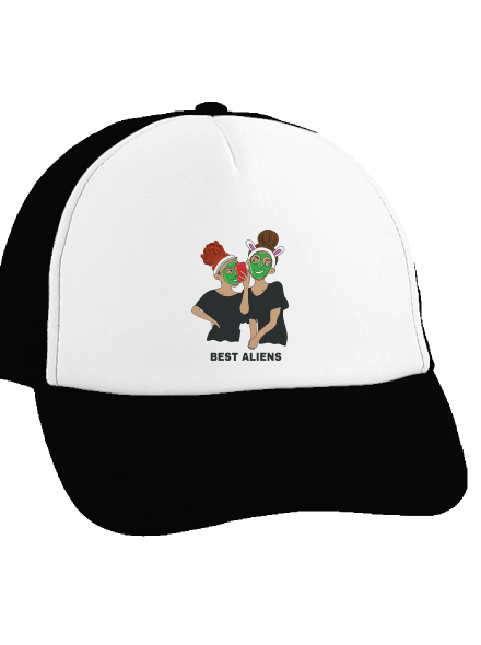 Best aliens kšiltovka truckerka Black cap