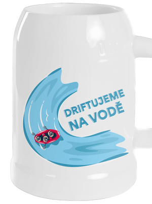 Driftujeme na vodě půllitr White