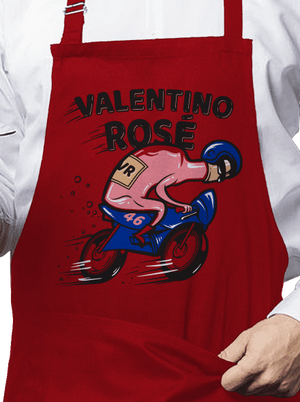 Valentino Rose zástěra Red