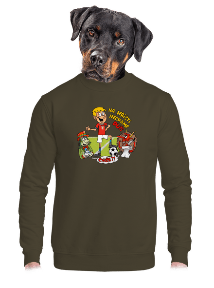 Na hřišti necháme duši unisex mikina bez kapuce Urban Khaki