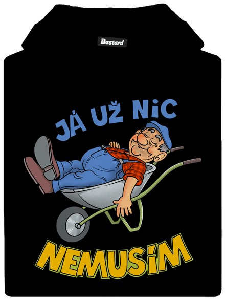 Nemusím dětská mikina klokanka Black