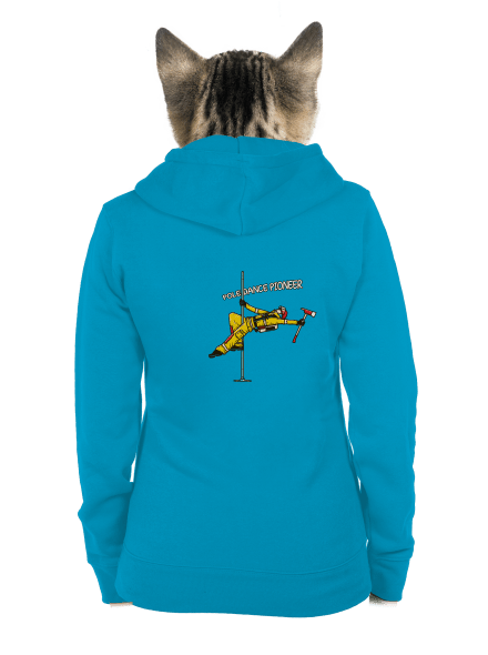 Pole Dance Pioneer dámská mikina na zip Blue Atol