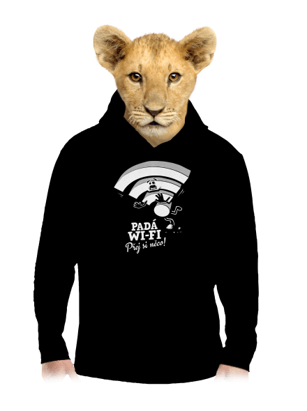Padá wi-fi dětská mikina klokanka Black