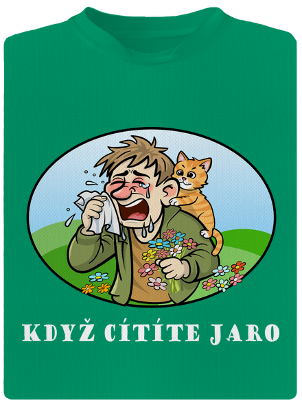 Cítíte jaro dětské sportovní tričko Kelly Green Mal