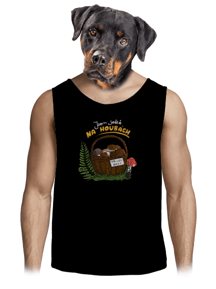 Na houbách pánské tílko Black