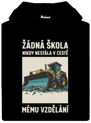 Žádná škola pánská mikina klokanka Black