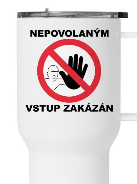 Nepovolaným vstup zakázán termohrnek White