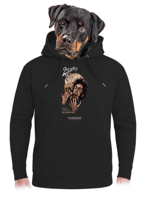 B13: Bez cigára unisex mikina premium Dark Black