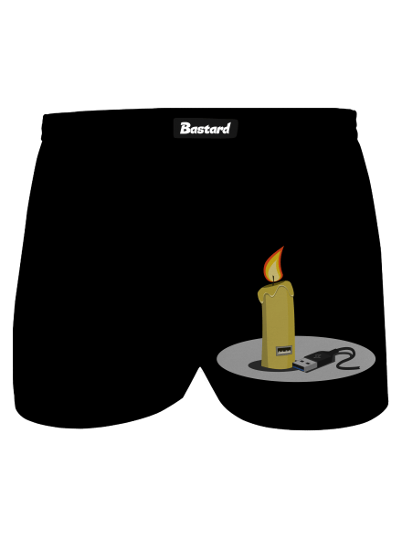 USB svíčka pánské trenky Black