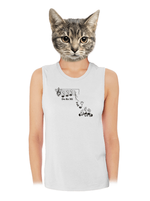 Do re mi fall dámské tílko volné White