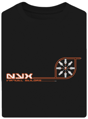 NYX Virtual Sailors unisex tričko oversized Black