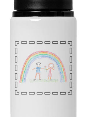 Dětské kresby - nahraj vlastní lahev na vodu White