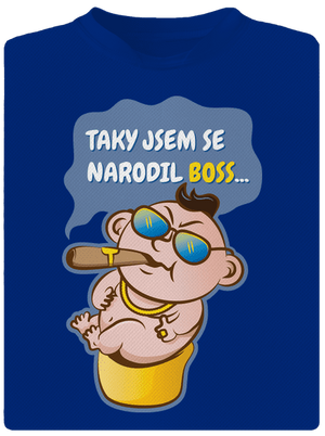 Boss pánské sportovní tričko Royal Blue Mal