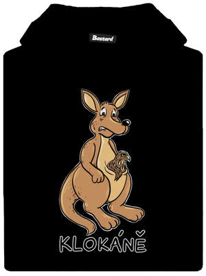 Klokáně dětská mikina klokanka Black