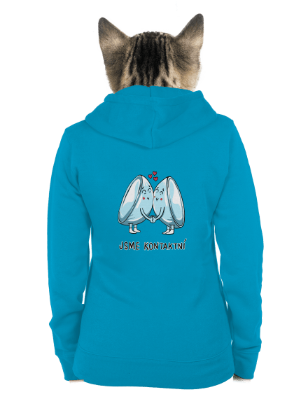 Kontaktní čočky dámská mikina na zip Blue Atol