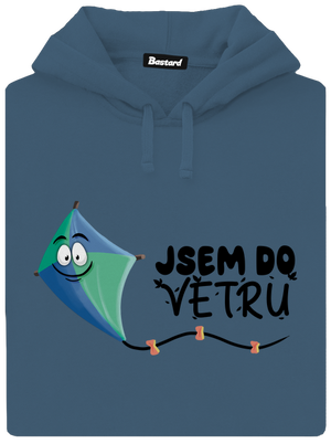 Do větru dámská mikina klokanka Denim