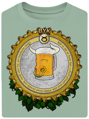 Pivní horoskop: Býk unisex tričko oversized Sage