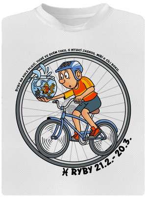 Cyklistický horoskop: Ryby dětské sportovní tričko White