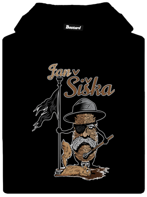 Jan Šiška pánská mikina klokanka Black
