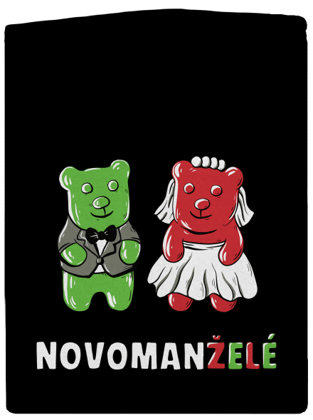Novomanželé z želé pánská mikina na zip Black