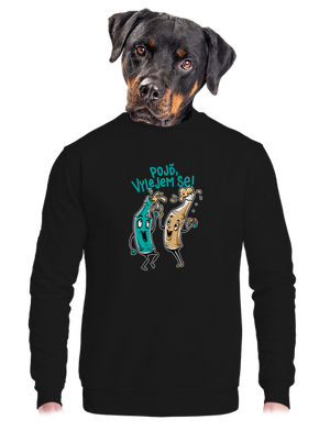 unisex mikina bez kapuce