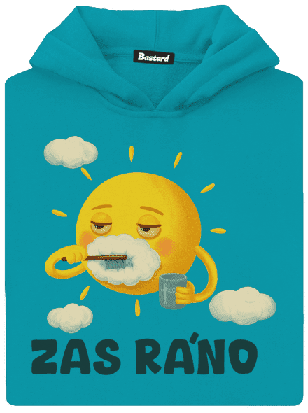Zas ráno dětská mikina klokanka Hawaiian Blue