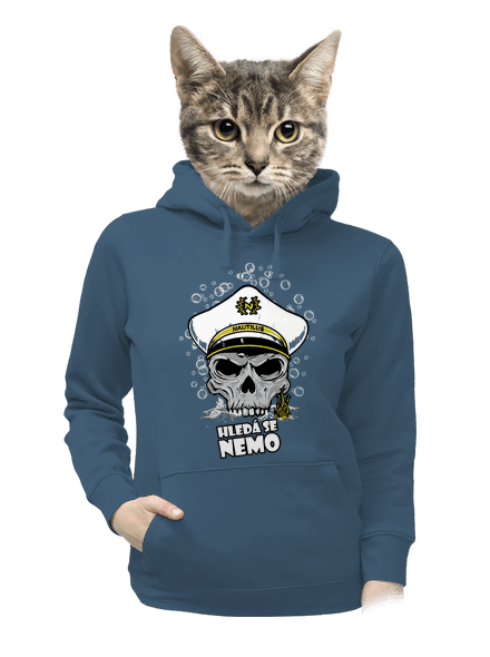 Kapitán Nemo dámská mikina klokanka Denim