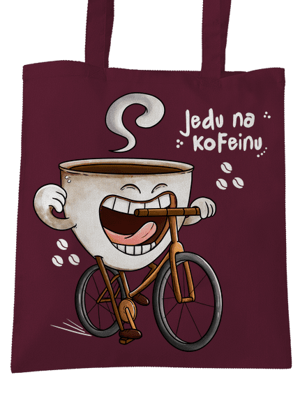 Jedu na kofeinu taška Burgundy