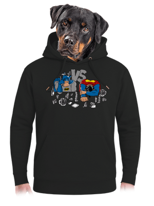 Souboj superhrdinů unisex mikina premium Dark Black